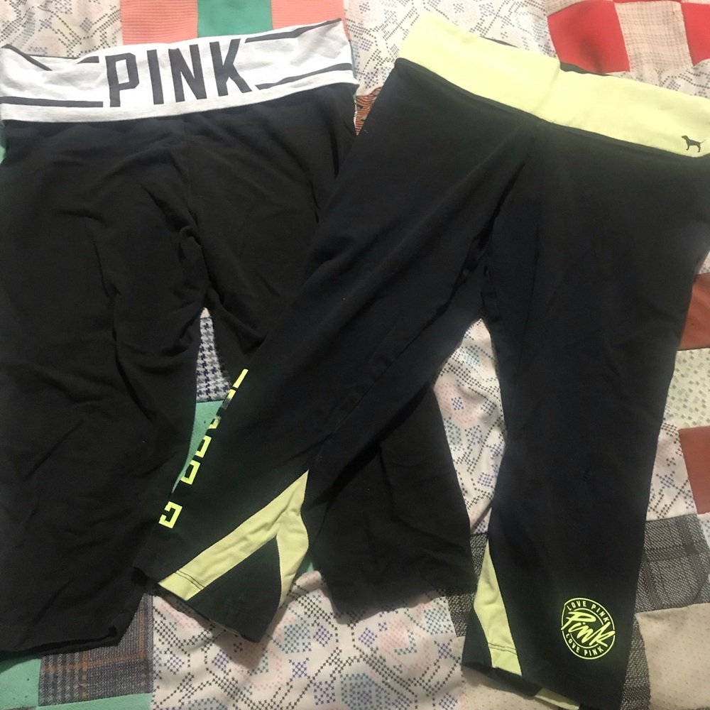 Pink yoga capri pants